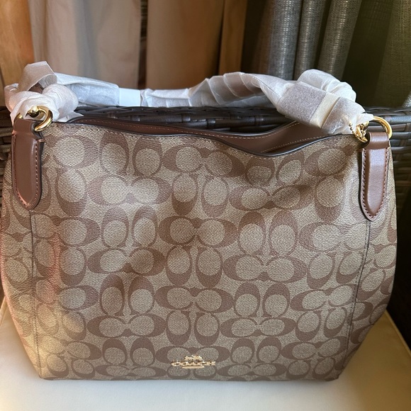 Coach Bags Nwt Coach Hallie Shoulder Bag In Signature Canvas